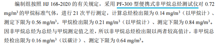 《固定污染源廢氣總烴、甲烷和非甲烷總烴的測定便攜式催化氧化-氫火焰離子化檢測器法》